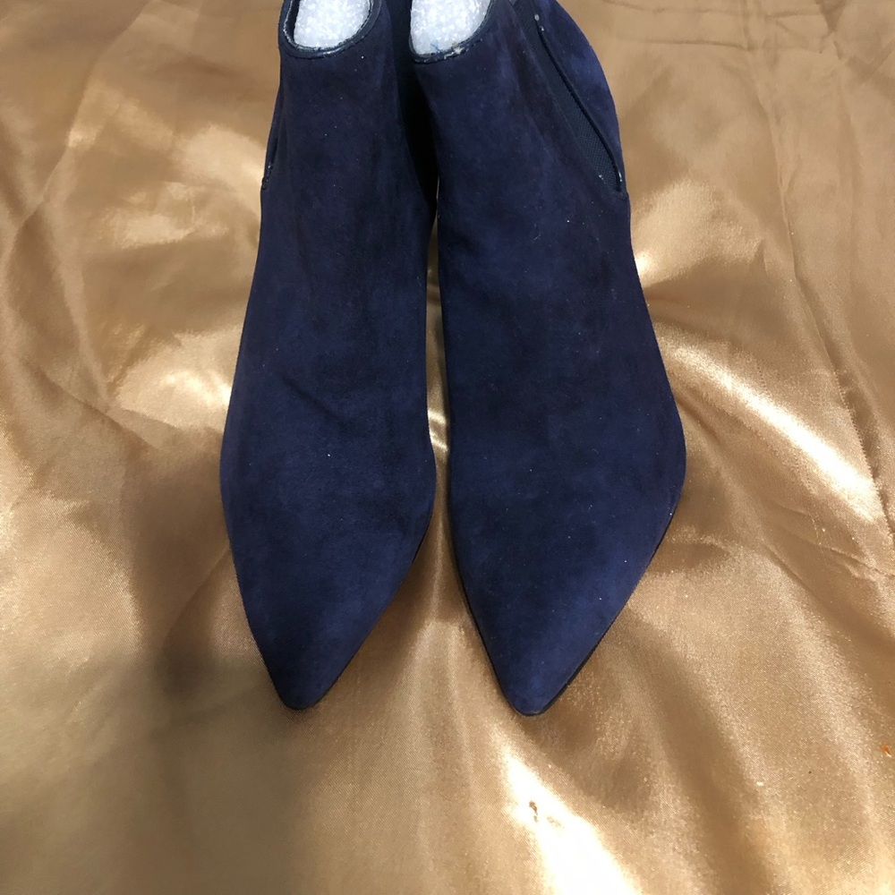 Boston Proper Suede High Heel Bootie Size 9.  Never worn, 4” Heel.